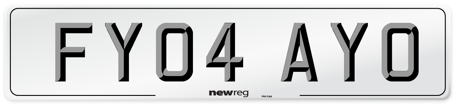 FY04 AYO Number Plate from New Reg